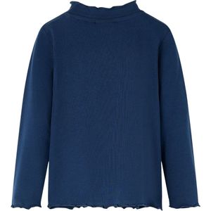 Kindershirt lange mouwen marineblauw maat 104