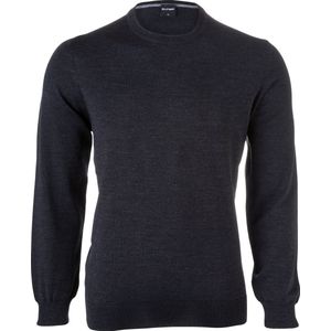 OLYMP modern fit trui wol - O-hals - antraciet - Maat: 4XL