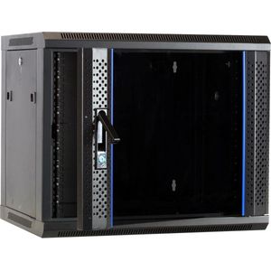 DSIT 9U wandkast / serverbehuizing met glazen deur 600x450x500mm (BxDxH) - 19 inch