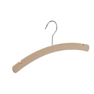 De Kledinghanger Gigant - Kledinghanger - Kinderen - 1509-34H - 10 Stuks - Blousehanger - Shirthanger - Beukenhout - Naturel Gelakt - Rokinkepingen - 34 cm - Kleerhanger - Kinderhanger (1509_0/34H_59_M/10)