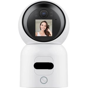 Babyfoon met Camera - Baby Monitor - Binnencamera - 4MP - Alles-in-één - IP Smart Surveillance Camera - WiFi - Videogesprek - Automatische tracking - Wit