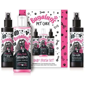 Bugalugs - Vachtverzorging hond - Baby Fresh gift set - Hondenshampoo - Hondenparfum - Anti-klit spray - 650 ml