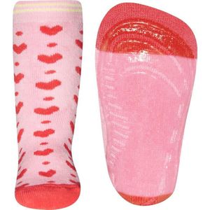 Ewers antislip sokken Hartjes licht roze rood