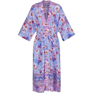 Kimono - Bloemenprint - Blauw/Lila - Summer - 100% Rayon - Maat M