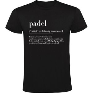 Padel Woordenboek Heren T-shirt - sport - racket - tennis - squash - badminton