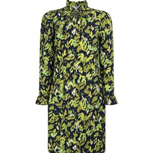 Zoso Jurk Nicole Printed Travel Dress 234 0008-0074 Navy Olive Dames Maat - S