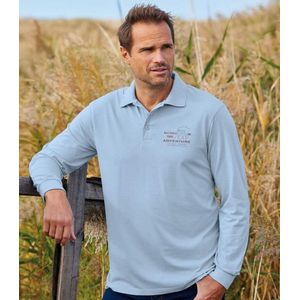 ATLAS FOR MEN - Set van 2 poloshirts met lange mouwen - Sport-chique look - Verkrijgbaar in grote maten van M tot 5XL - 5XL