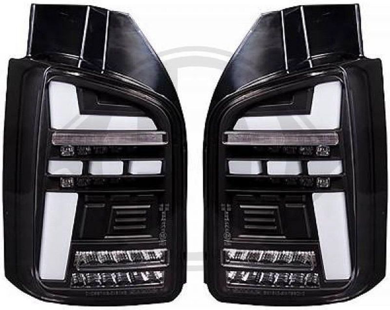 Achterlichtenset - Vw Transporter T6 Bestelwagen - Zwart - Model 2015-04 tot 2023-10-29