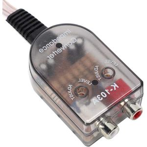 Allecto Plus - Audio Converter met Verstelbare Luidspreker voor Auto Stereosysteem - Hoog naar Laag RCA Lijn - Past bij Auto Audio Upgrade - Geluidskwaliteit Verbeteren met Converter