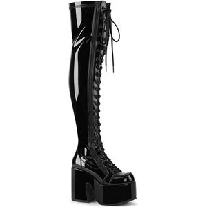 Demonia Kniehoge laarzen -37 Shoes- CAMEL-300 Zwart