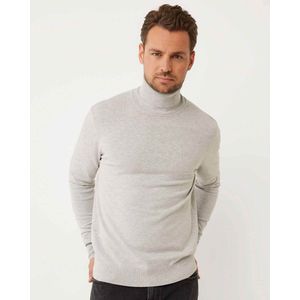 Roll Neck Sweater Mannen - Grijs - Maat XL