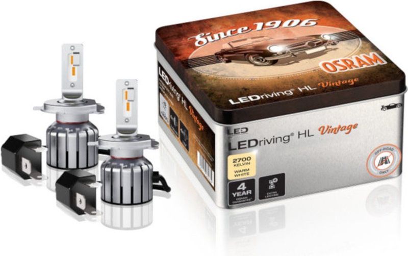 OSRAM - LEDriving HL VINTAGE - LED Groot-/Dimlicht - 2700K - Metalen Behuizing - 2 Lampen