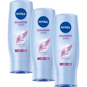 NIVEA Diamond Gloss Care Conditioner - 3 x 200 ml - Voordeelverpakking