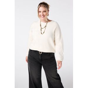 MS Mode Trui Trui met geborduurde bloemen