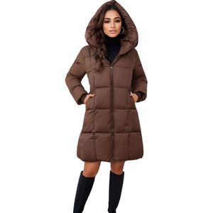 Bovista Winterjas Dames - Parka - Winter - Jas - Volwassen - Stijlvol - Donkerbruin - S
