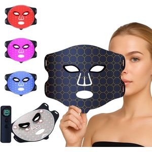 Purebeauty - Led Gezichtsmasker Met Vibratiemassage - Led Masker - Infraroodlamp - Rood Licht Therapie - Collageen Masker - Infraroodtherapie - Red Light Therapy - Huidverzorging - Led Face Mask
