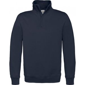 B&C Heren ID.004 1/4 Ritssweatshirt (Marine)