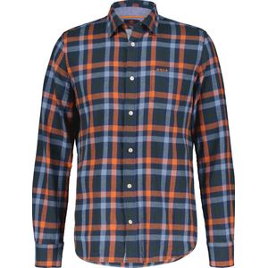 New Zealand Auckland - Overhemd West Coast Flanel Ruit Blauw - Heren - Maat L - Regular-fit