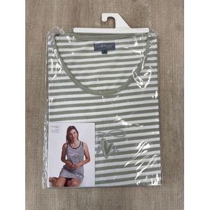 Cocodream - dames nachthemd 615611 - mouwloos - groen - maat XL