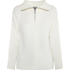 DreiMaster - Gebreide Trui - Wolwit - Dames