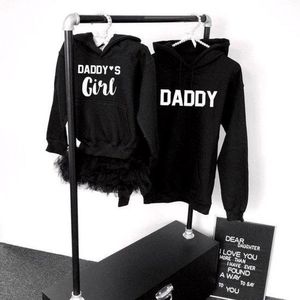 Hoodie heren-zwart-voor vader-vaderdag cadeau-Daddy en Daddy's girl-Maat L