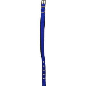 Hondenhalsband Nylon halsband 'SP' dubbel 25 mm x 65 cm, Blauw