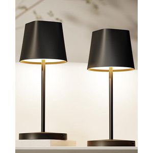 LED tafellamp draadloos - Touch dimbare oplaadbare tafellamp USB oplaadbaar - 3000K - 4000K dubbele kleurtemperatuur tafellamp - IP44 waterdichte outdoor tafellamp voor eettafel camping balkon