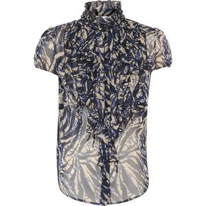 Saint Tropez LiljaSZ Crinkle SS Shirt Dames Blouse - Maat S