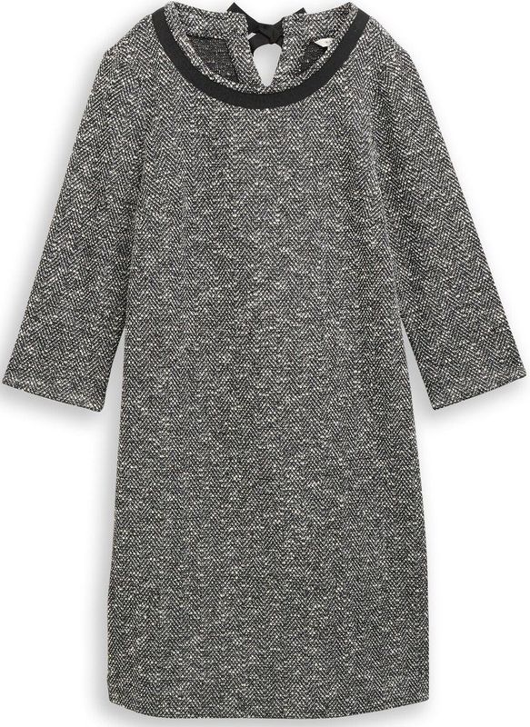 TOM TAILOR Jurk  zwart gemêleerd