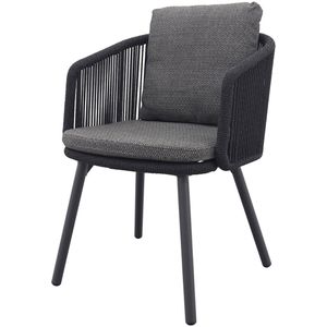 Ohio dining chair aluminium/rope - antraciet OP=OP