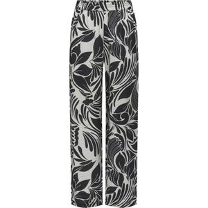 Jacqueline de Yong Broek Jdynoa Mw Pants Wvn 15328104 Whitecap Gray/black Graphic Dames Maat - W30 X L32