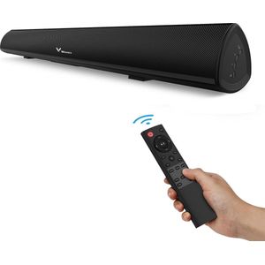 TKMARS soundbars voor tv - soundbar met subwoofer - Bluetooth 5.0 Soundbar - Geïntegreerde Subwoofers - TV / PC / Telefoon - Zwart