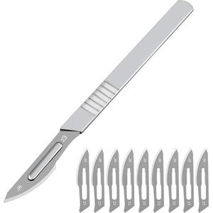 11-Delige Scalpel Mes Set - Scalpelmes Hobbymes - Hobby Precisie Scalpelmesjes - Scalpelhouder  - Precisie Messen Precisiemes - Hobbymesjes Set