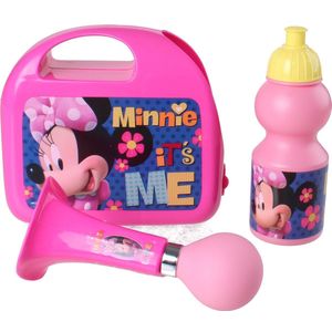 Disney Kinderfietsset Combo Minnie Mouse Meisjes Rose 3-delig