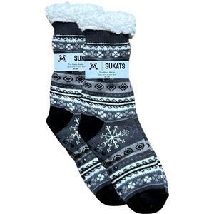BLACK FRIDAY - Sukats® Huissokken - Homesocks - Maat 41-46 - Antislip Sokken - Fluffy Sokken - Huissokken Heren - Slofsokken - Variant 119 - Meerdere Maten en Varianten - Verwarmde Sokken