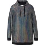 Angel of Style - Dames - Hoodie regenboogpailletjes capuchon - Multicolor - Maat 44