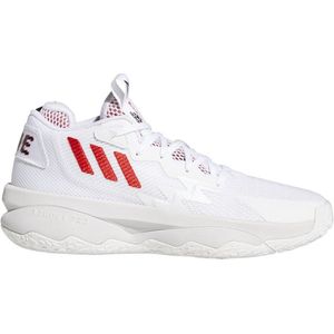 adidas Dame 8 Junior - Sportschoenen - wit/rood - maat 37 1/3