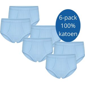 Beeren Herenslip James met gulp katoen 6-pack blauw maat L