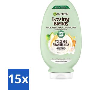 Garnier - Loving Blends - Conditioner - Voedende Amandelmelk - Lichtdroog Haar - 250 ml - Bulkverpakking - 15 stuks