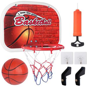 Mini Basketbal Hoop voor Kinderen - Draagbare Wandmontage Basketbalset met Netbalpomp