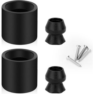 Allecto Plus - Aanhangwagendeurhouder Kit met Rubberen Bumper - Voor Campers en Paardentrailers - Raambumper en Deurbumper Accessoires - Set van 2