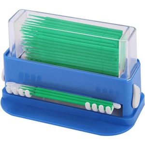 Wegwerp Tandheelkundige Micro Applicator Tip Borstel Dispenser met Doos - Groen - Ideaal voor Tandheelkundige Benodigdheden - Buigbare Sticks