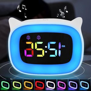 Digitale kinderwekker met licht, snooze-functie en nachtlampje - 18 beltonen, dubbele alarmen