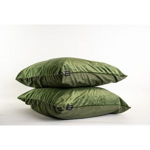 Beau Maison Velvet Kussenslopen Groen - 60 x 70 cm - Set van 2