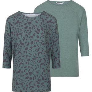 Only Dames T-Shirt ONLGLAMOUR 2 Pack bequem Veelkleurig XS Ronde Hals Volwassenen Lange Mouw