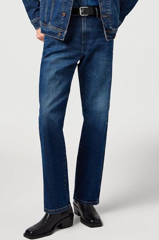 Wrangler - Frontier - Spijkerbroek - Blauw - Rechte Pijp - Middelhoge Taille