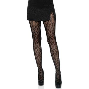 Leopard net tights