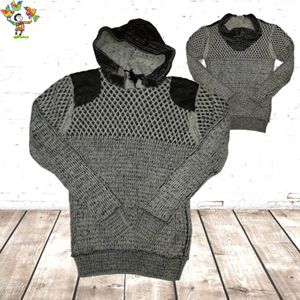 Zwart witte heren trui Doger L -Violento-L-Herentrui