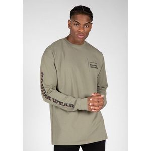 Gorilla Wear Boise Oversized Long Sleeve - Legergroen - 2XL