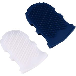 Siliconen badborstel rugborstel hoofdhuid massageborstel handschoenen - peeling lichaamsborstel voor thuis spa badkamer - hotel (willekeurig)